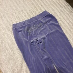 Juicy Couture Bling Y2K Lilac Velour Joggers